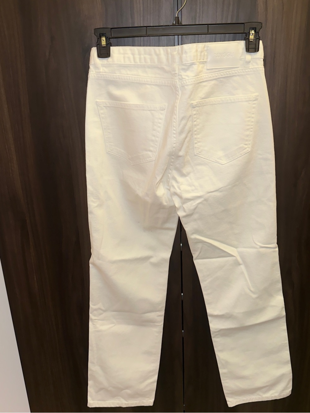 NWOT Renggli Straight Jean Bone Off-White Size 27 100% Cotton Rigid Denim - Picture 5 of 7